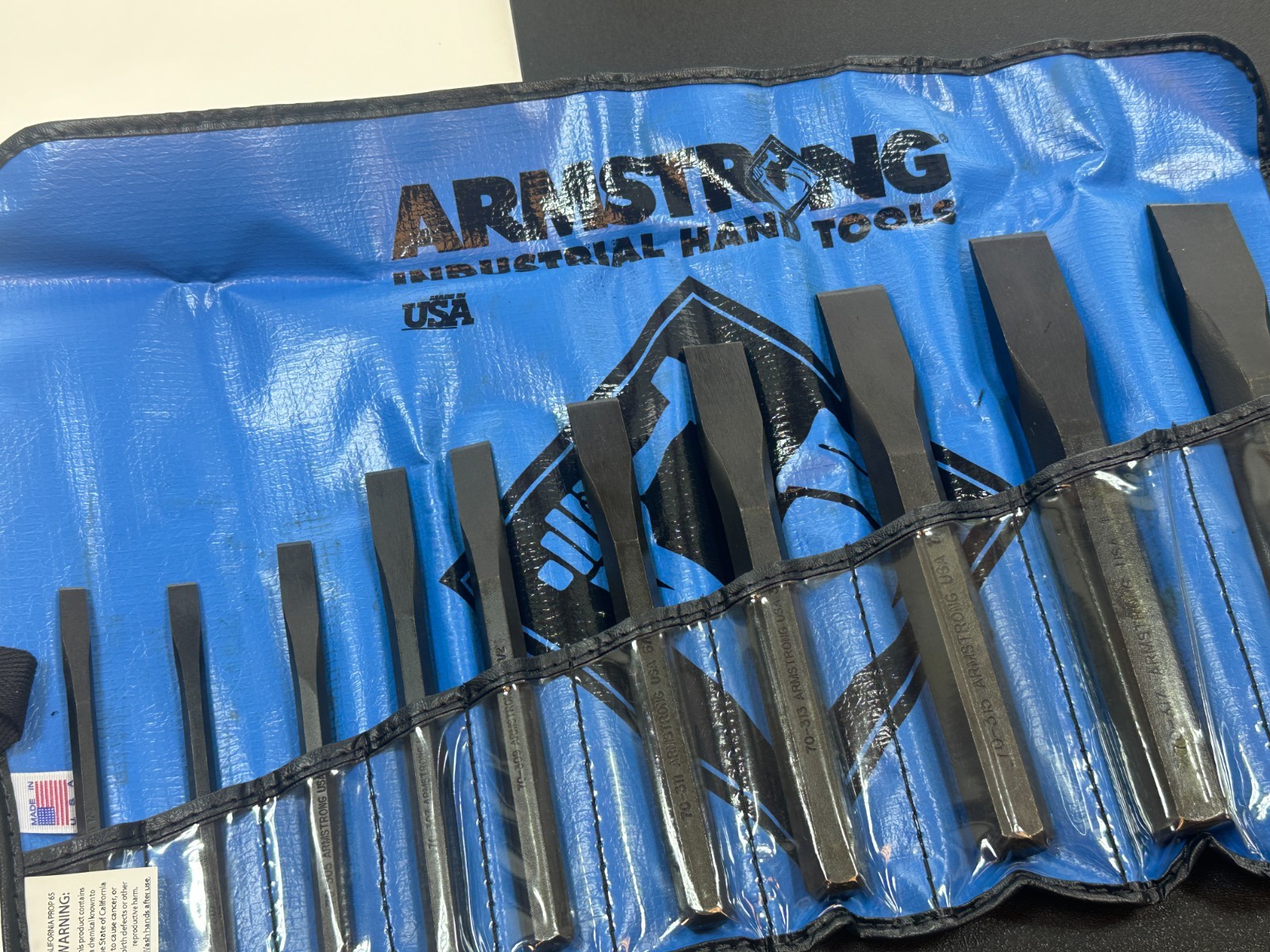 NEW Armstrong Tools USA 70-563 10pc Cold Chisel Set in Kit Bag (Discontinued)