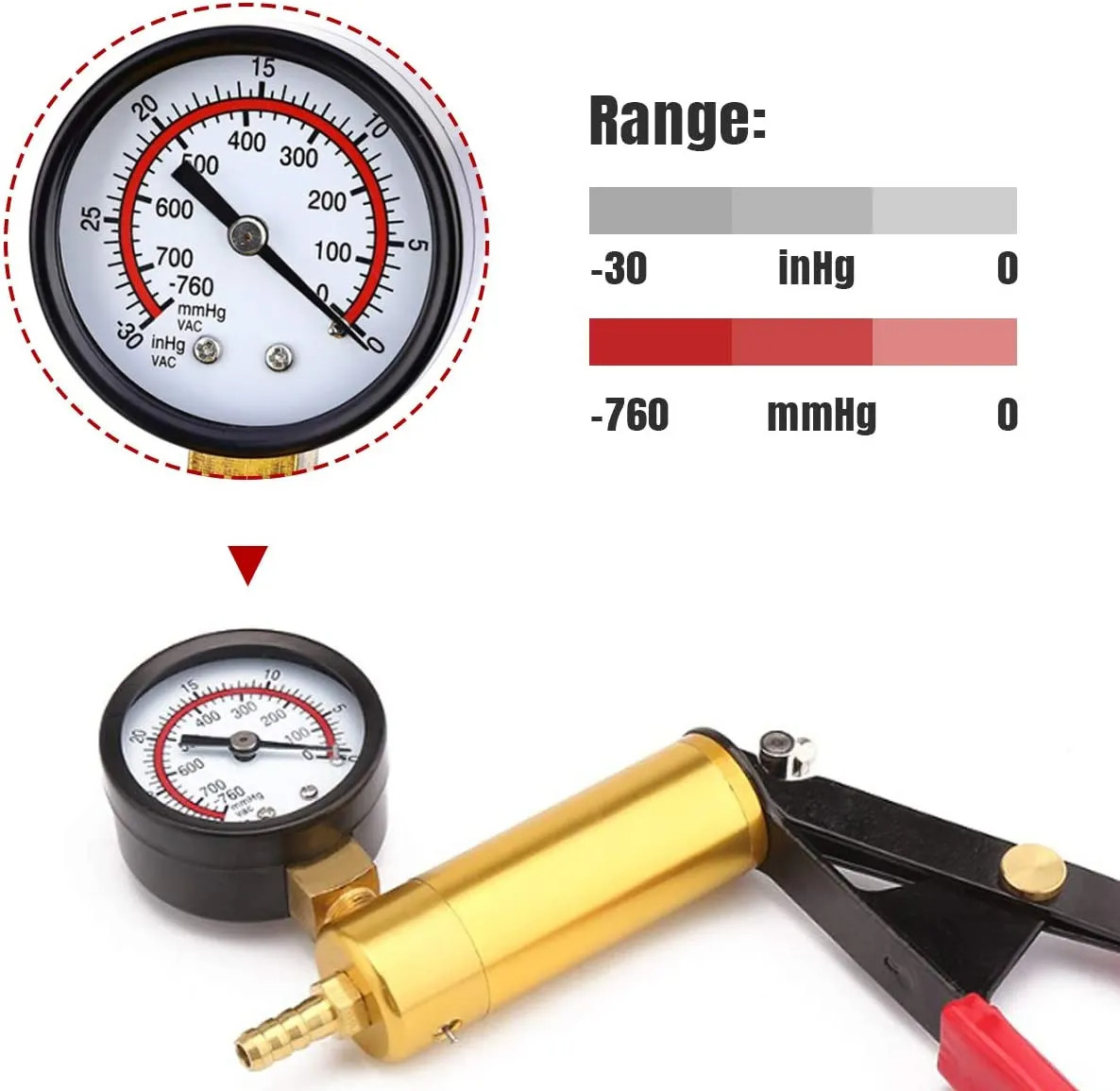 Vacuum Pump Car Brake Clutch Bleeder Tester Motorcycle Bleeding Hand Pump Tool
