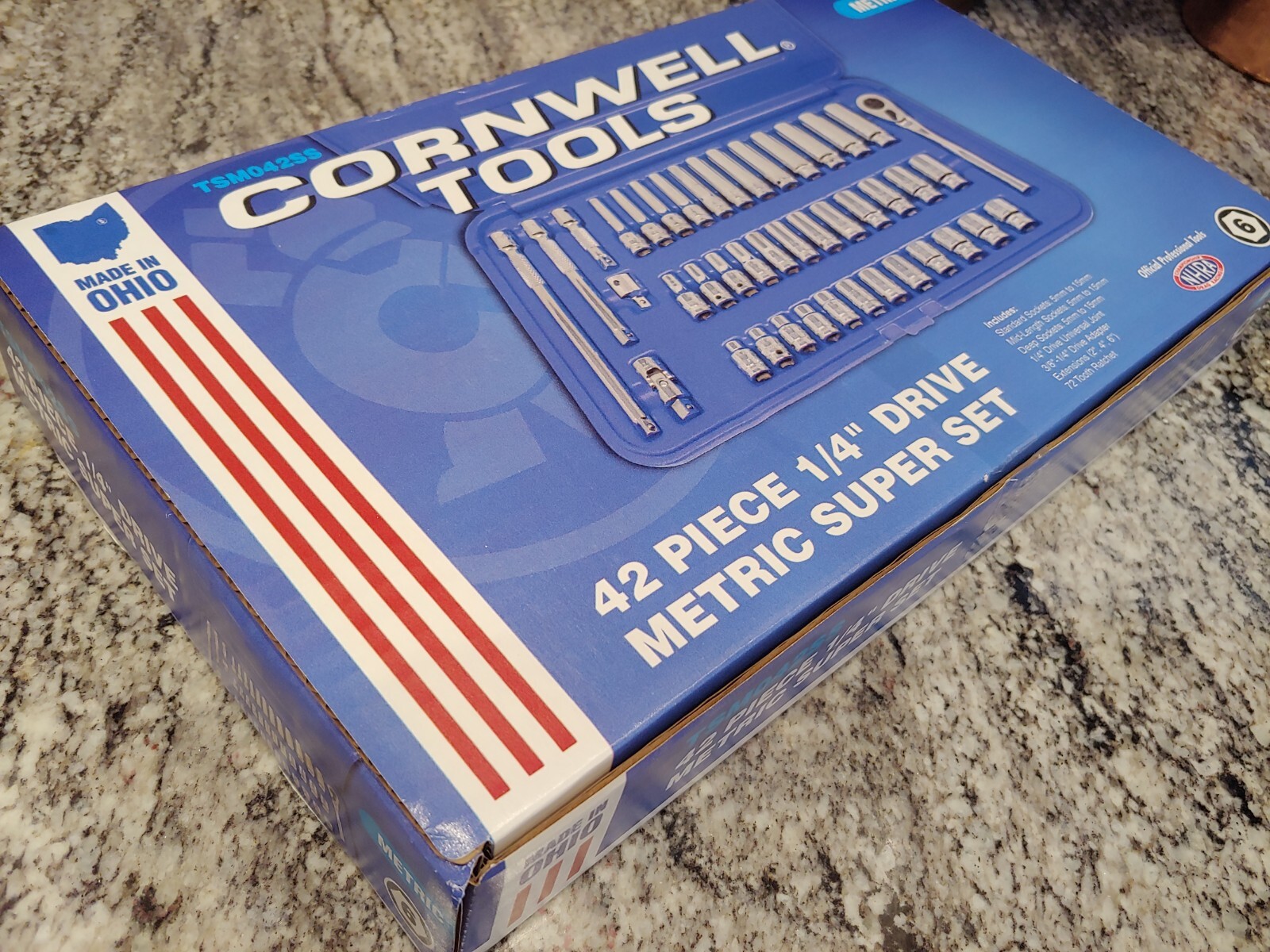 Cornwell Tools 42 Piece 1/4″ Drive 6pt. Metric Super Socket Set