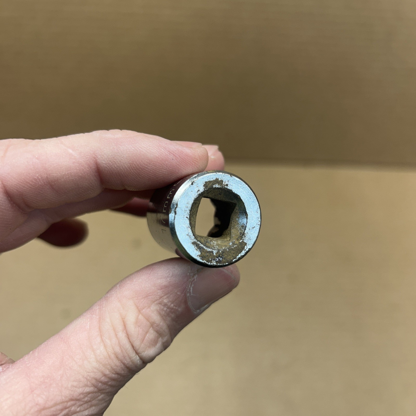 Craftsman 17mm 12 Point Shallow Chrome Socket 3/8″ Drive EE 44307 USA