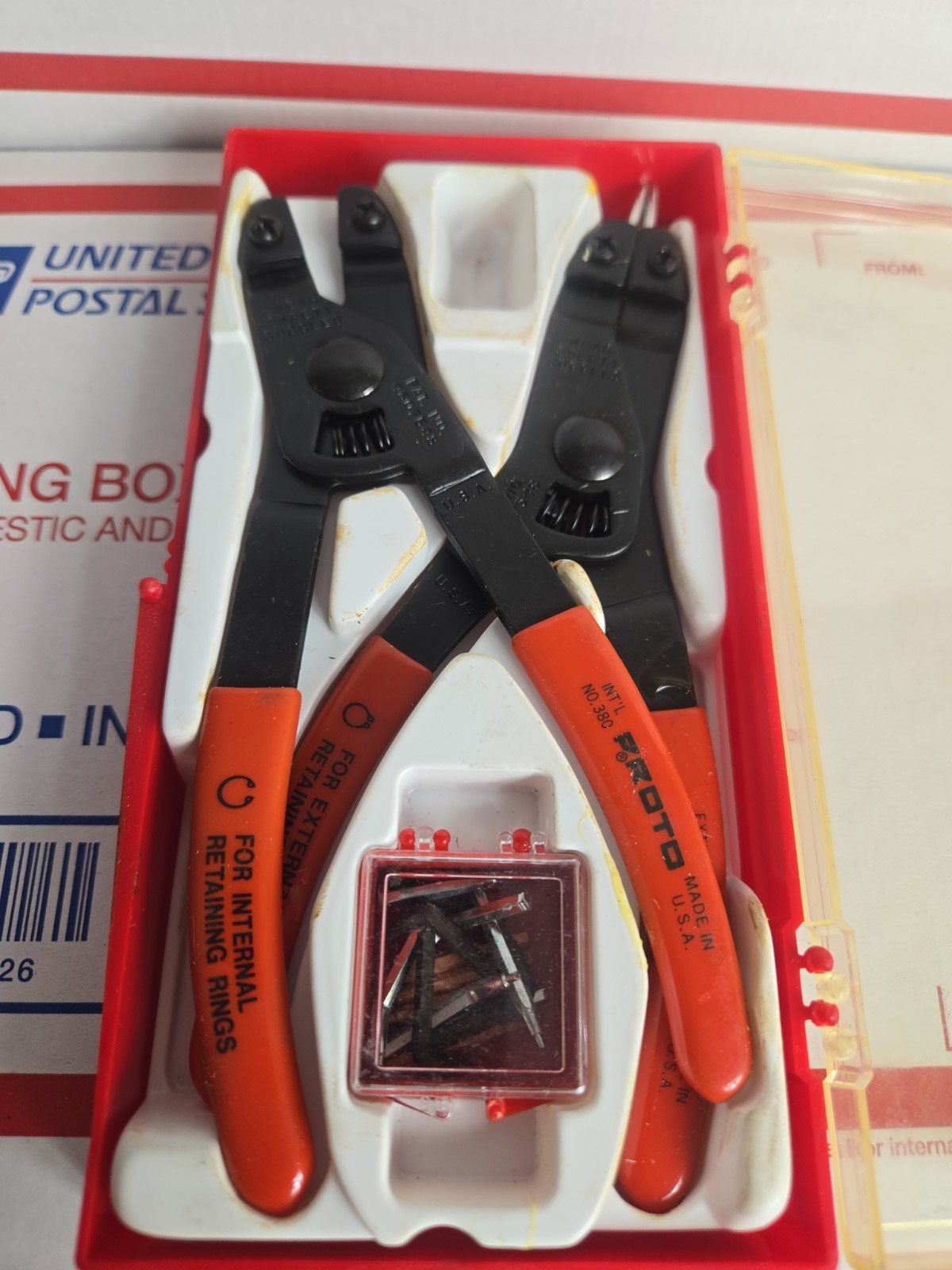 Proto Tools No.380 Retaining Ring Pliers Set Internal & External Made in USA