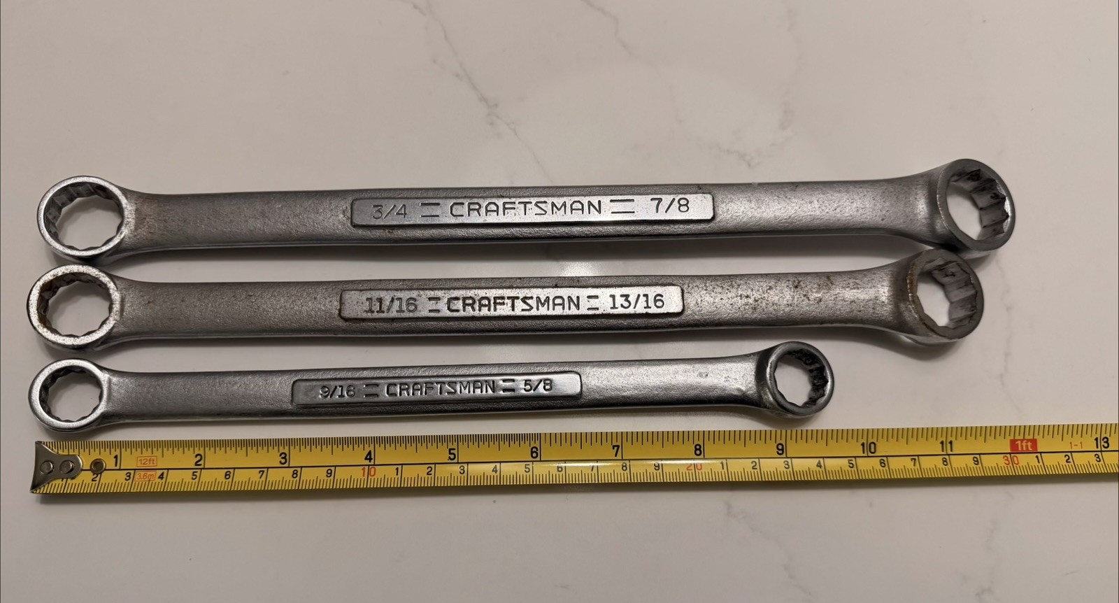 4pc Craftsman VV Series Double Box Wrench Set 9/16 to 1″ 12pt SAE USA Forged