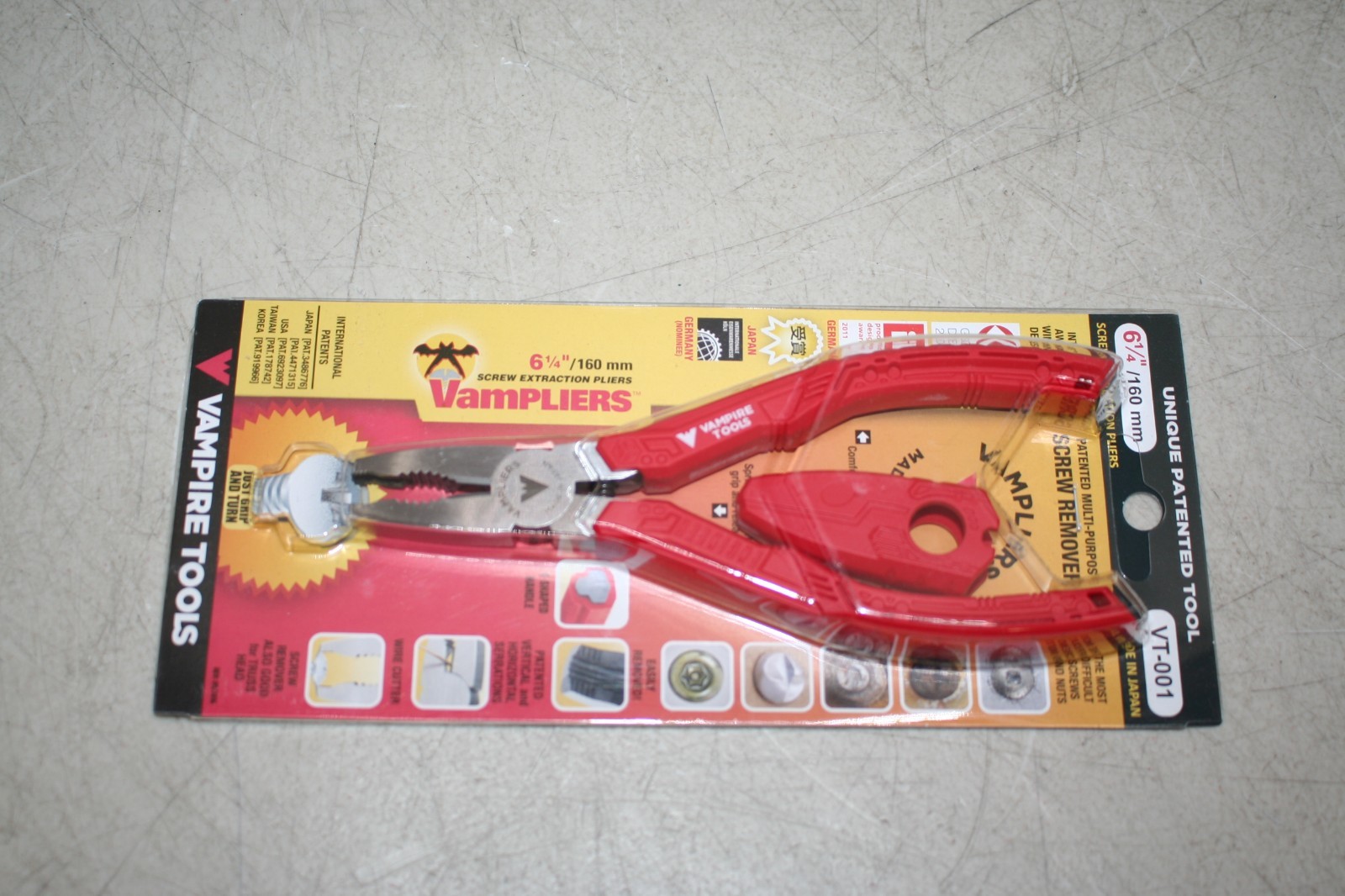 Vampire Tools Vampliers 6-1/4″ Screw Extraction Pliers w/ side Cutter #VT-001