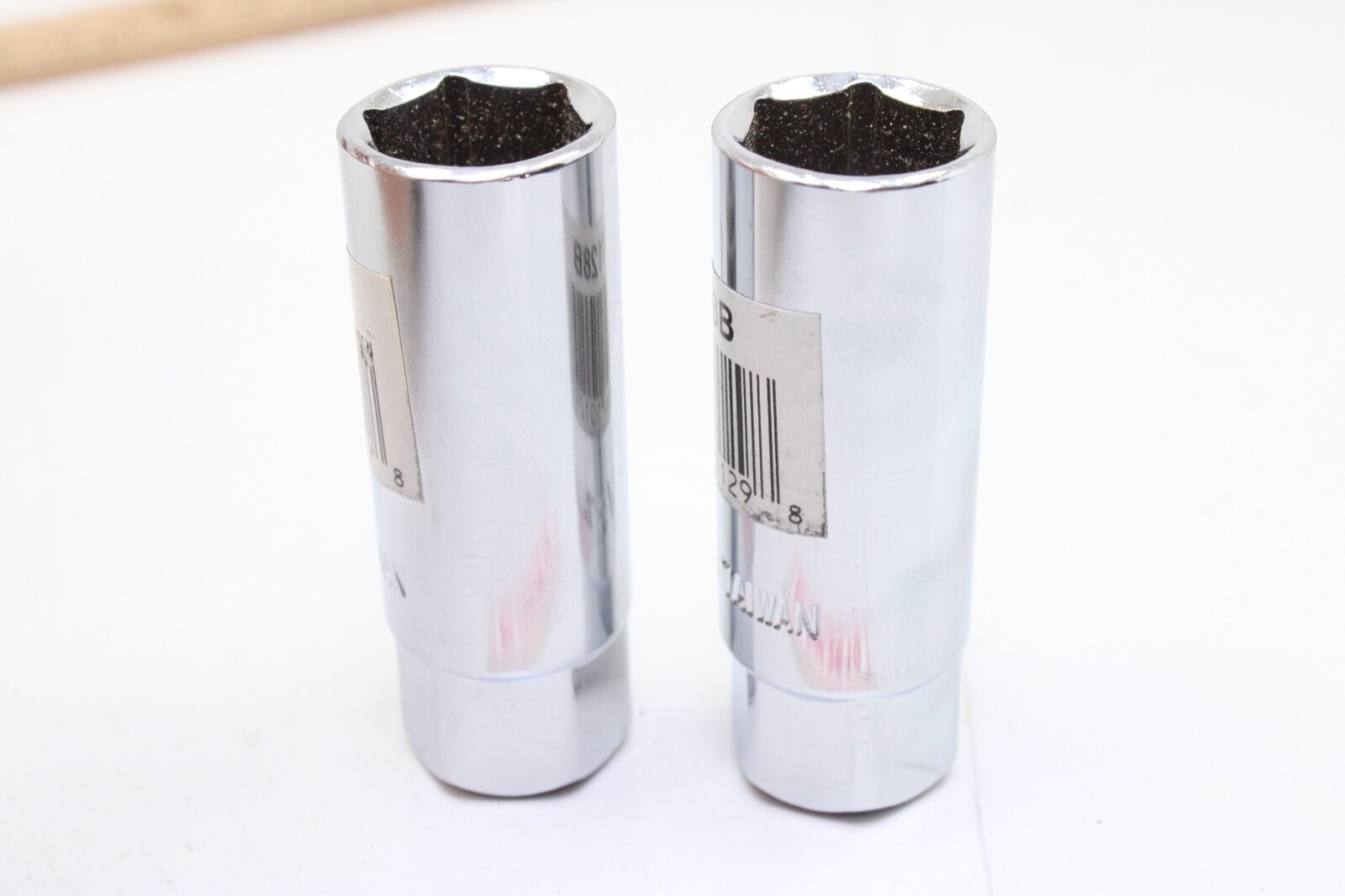 (2) W1128B 3/8″ Drive 5/8″ SAE Chrome Spark Plug Socket w/Rubber Insert