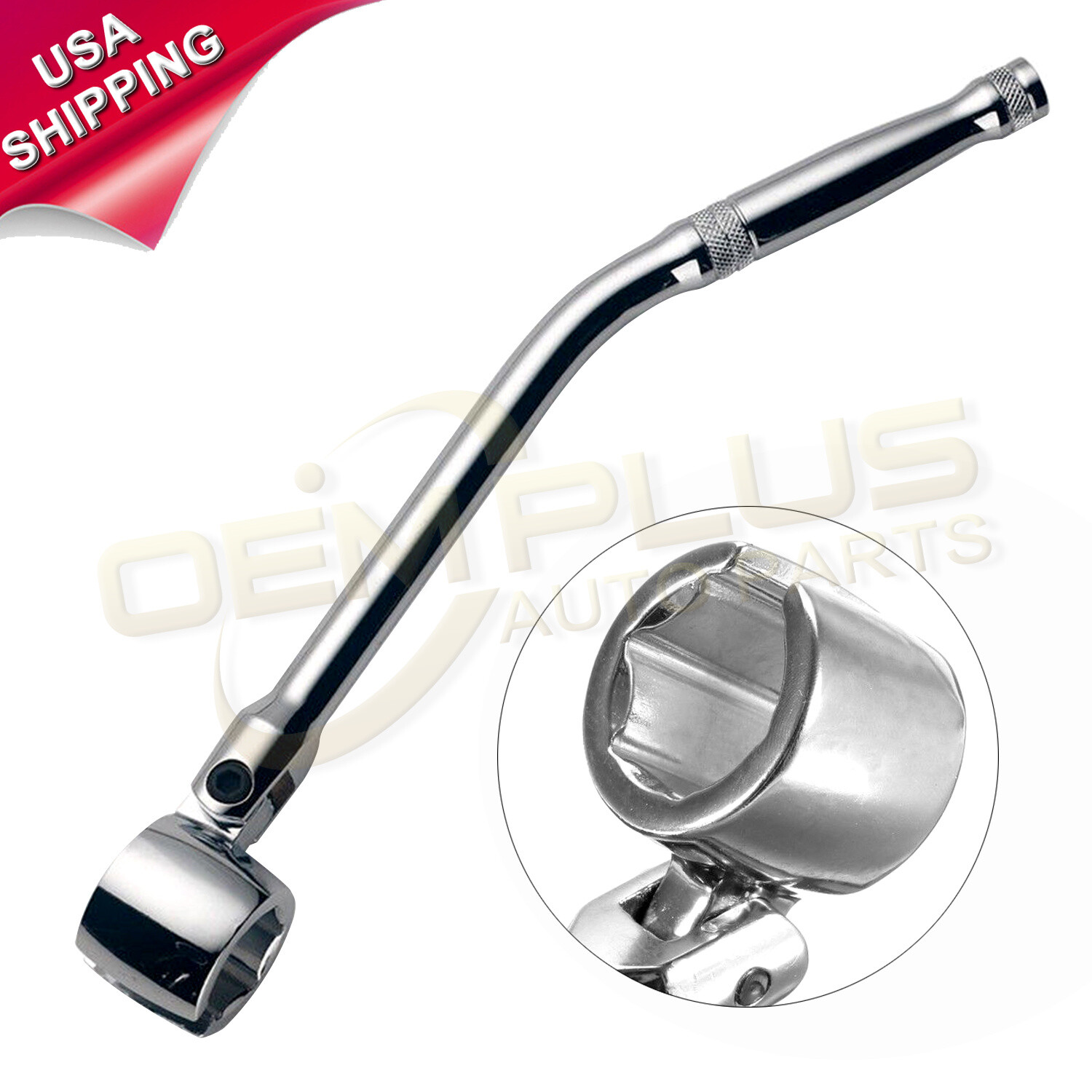O2 Oxygen Sensor Wrench Flexi-head 7/8″ Auto Repair 22mm Hex 6pt Installer Tool