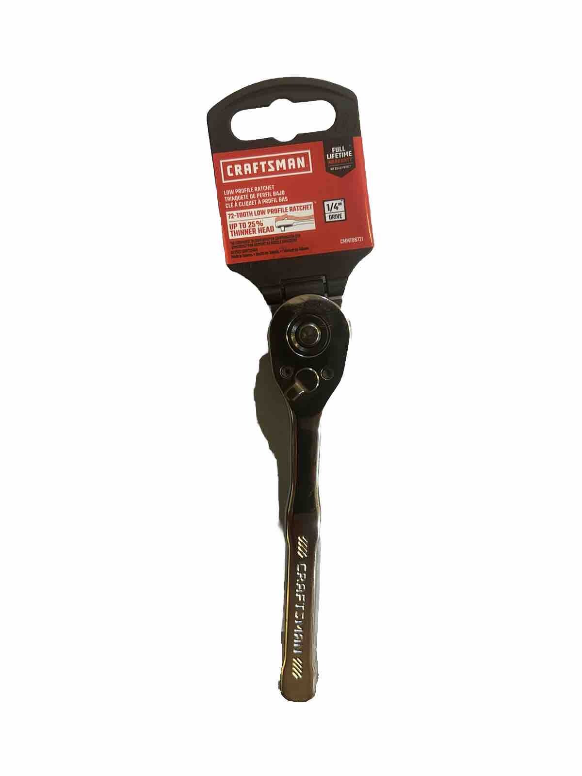 Craftsman 72-Tooth 1/4-in Drive Full Polish Handle Low Profile Head Ratchet