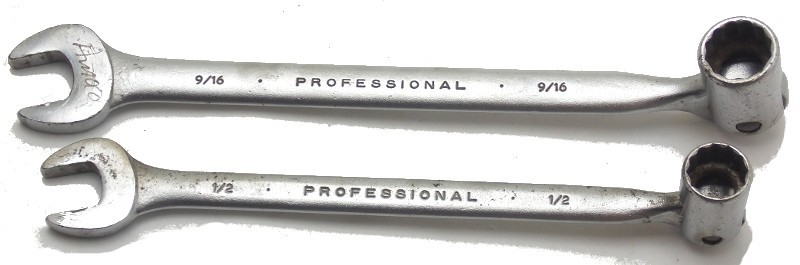 2 Proto Professional Combination 12Pt Flex Head Wrench Set 1/2″ & 9/16″ USA Used