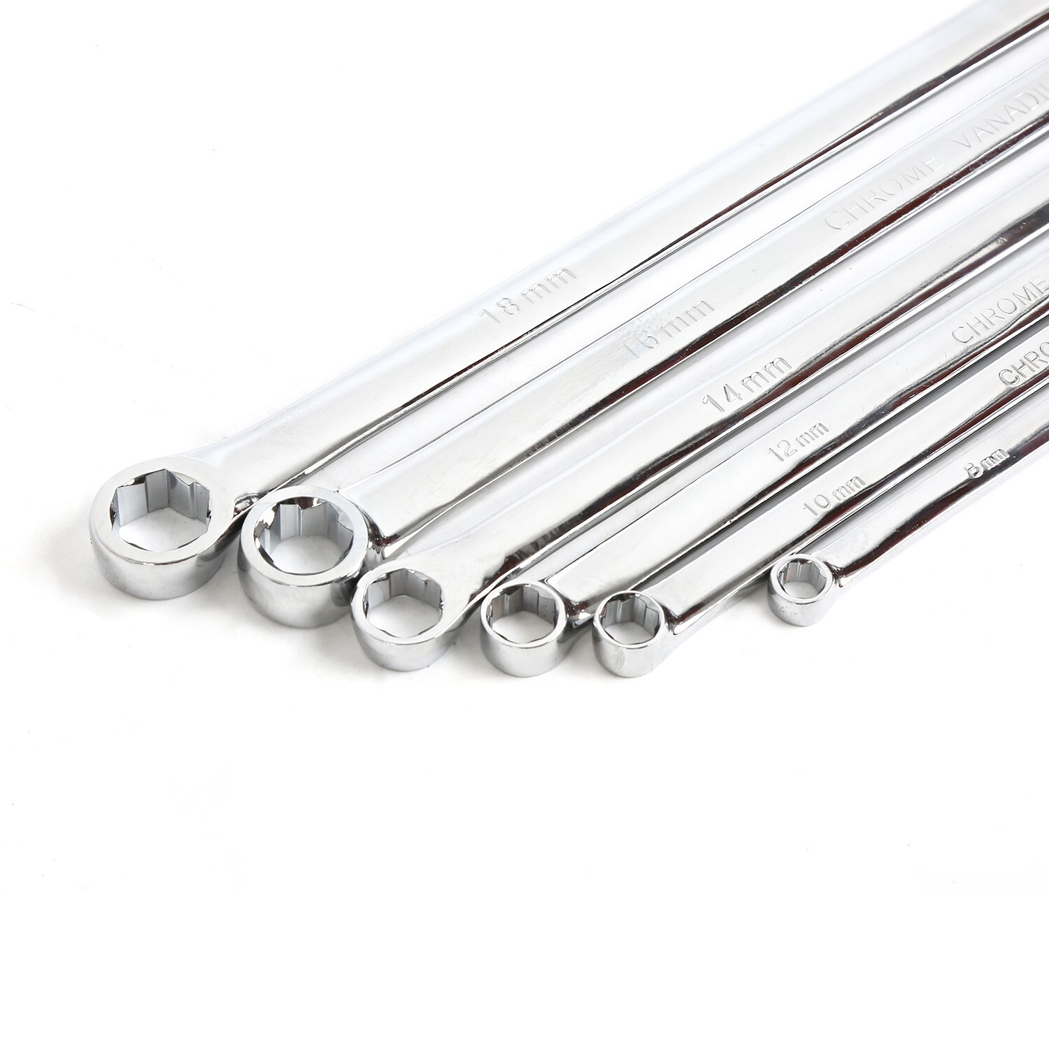6 Pc 45-Degree Metric Bolt Extractor Wrench Set Offset Box End Wrenches 8 -19 mm