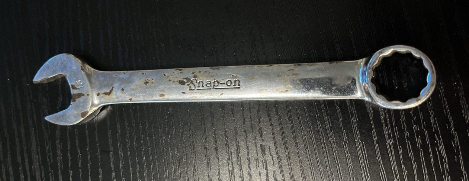 Snap-On Tools 15mm 12 Point Short Combination Wrench OEXM15 USA SEE ALL PICTURES