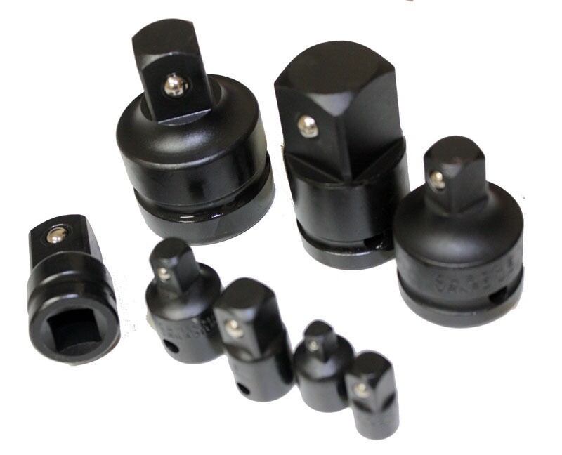 8Pcs Impact Socket Reducer Adapter Set Convertor Adaptors 1/4″ 3/8″ 1/2″ 3/4″ 1″