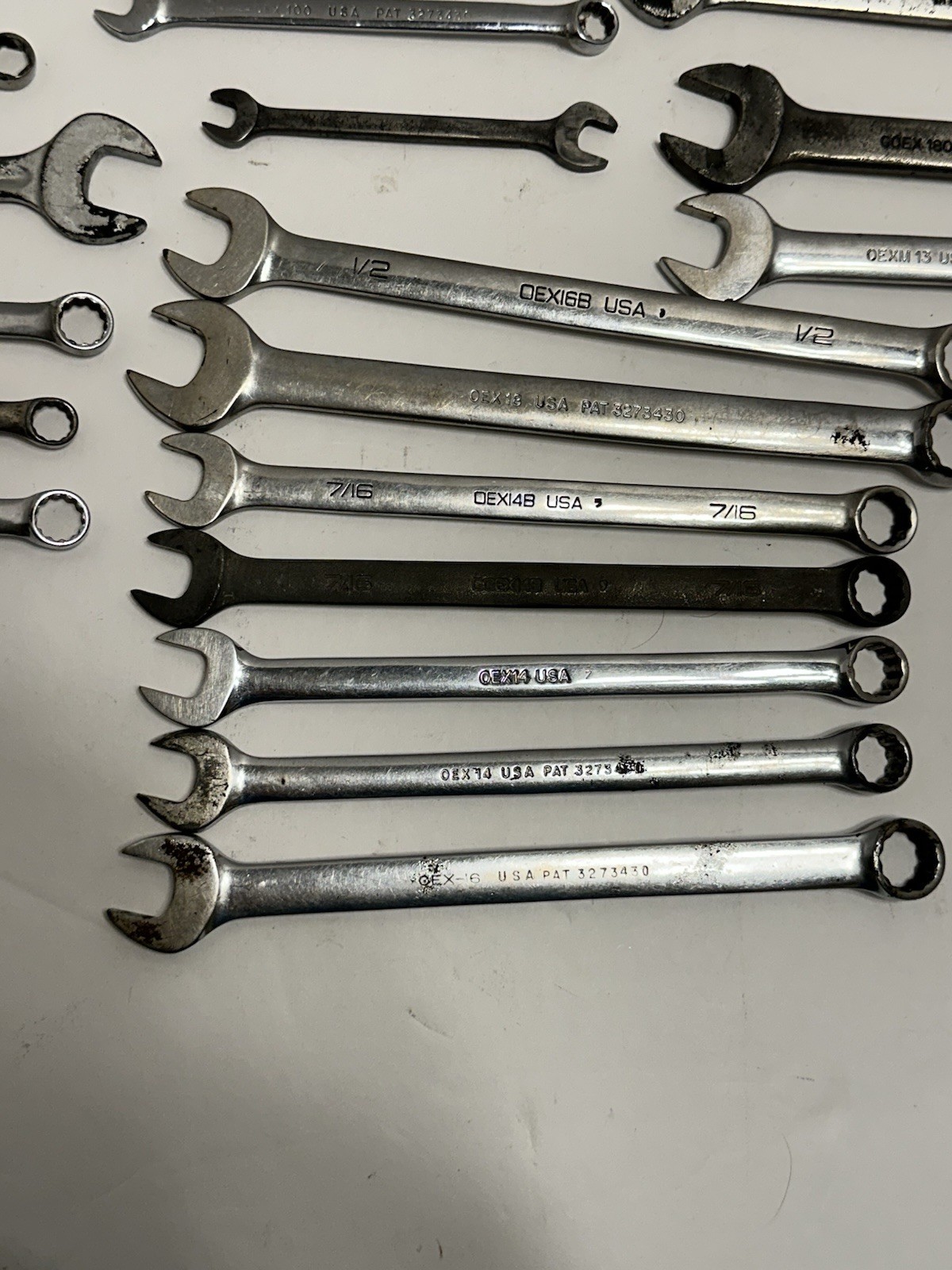 Snap On Mixed Lot Of 18 Wrenches.