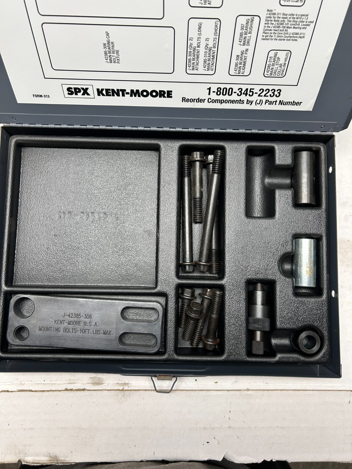 Kent Moore J-42385-300 Time Sert Thread Repair Kit (INCOMPLETE)