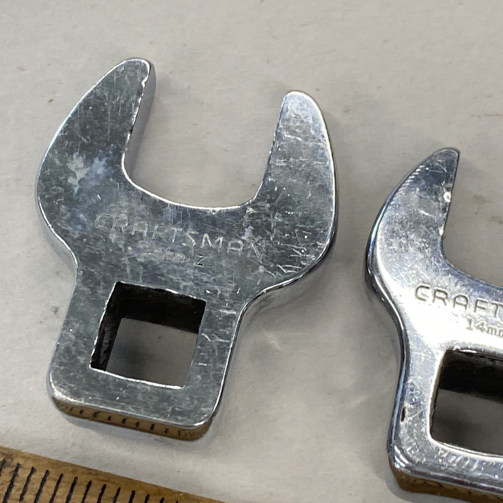Set Of 3 Craftsman 3/8” Drive Metric Crowfoot Wrenches 13, 14, 15mm, M0876