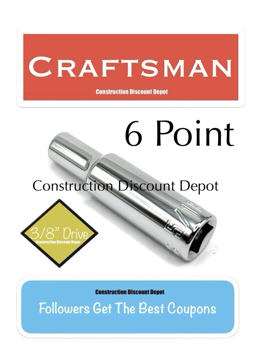 Craftsman 6 Point 3/8″ In. Drive Chrome Deep 5/16″ Socket CMMT23145