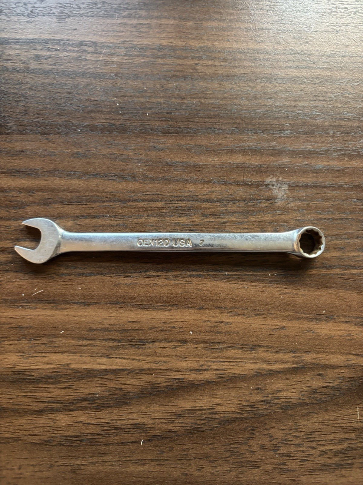 Snap-on OEX120 3/8in Combination Wrench Polished Steel SAE Silver