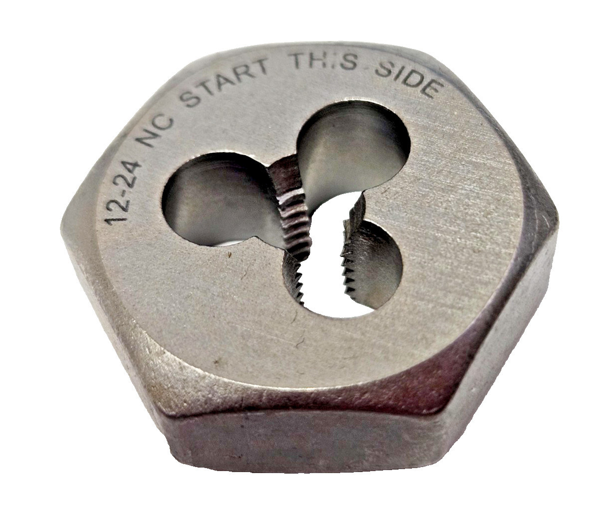 12-24 X 1″ Hex Die Irwin 6432 Carbon Steel SAE USA RH Rethreading Hanson 12/24