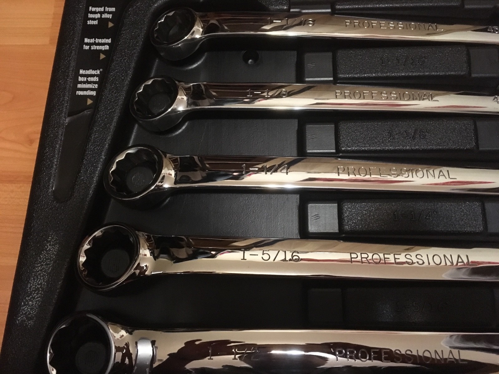 Brand new Super Rare Craftsman USA Professional Polish Long 5 pcs SAE wrench set