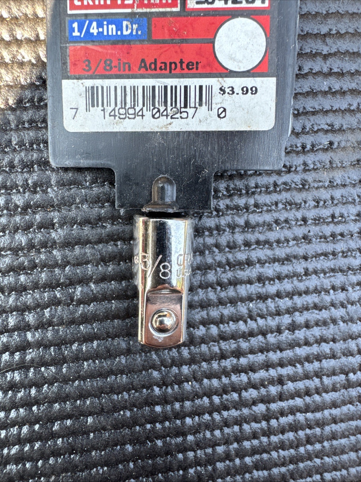 Sears Craftsman 1/4″ Ratchet 3/8″ Drive Socket Adapter / Increaser, USA Nos 4257