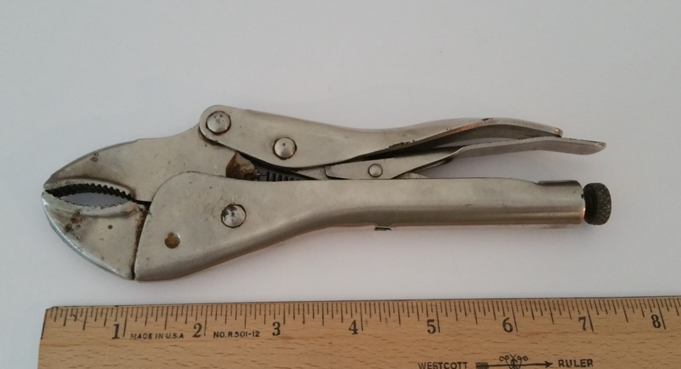 Vintage Craftsman 7.5″ Locking Pliers Vice Grip Curved Jaw USA K235