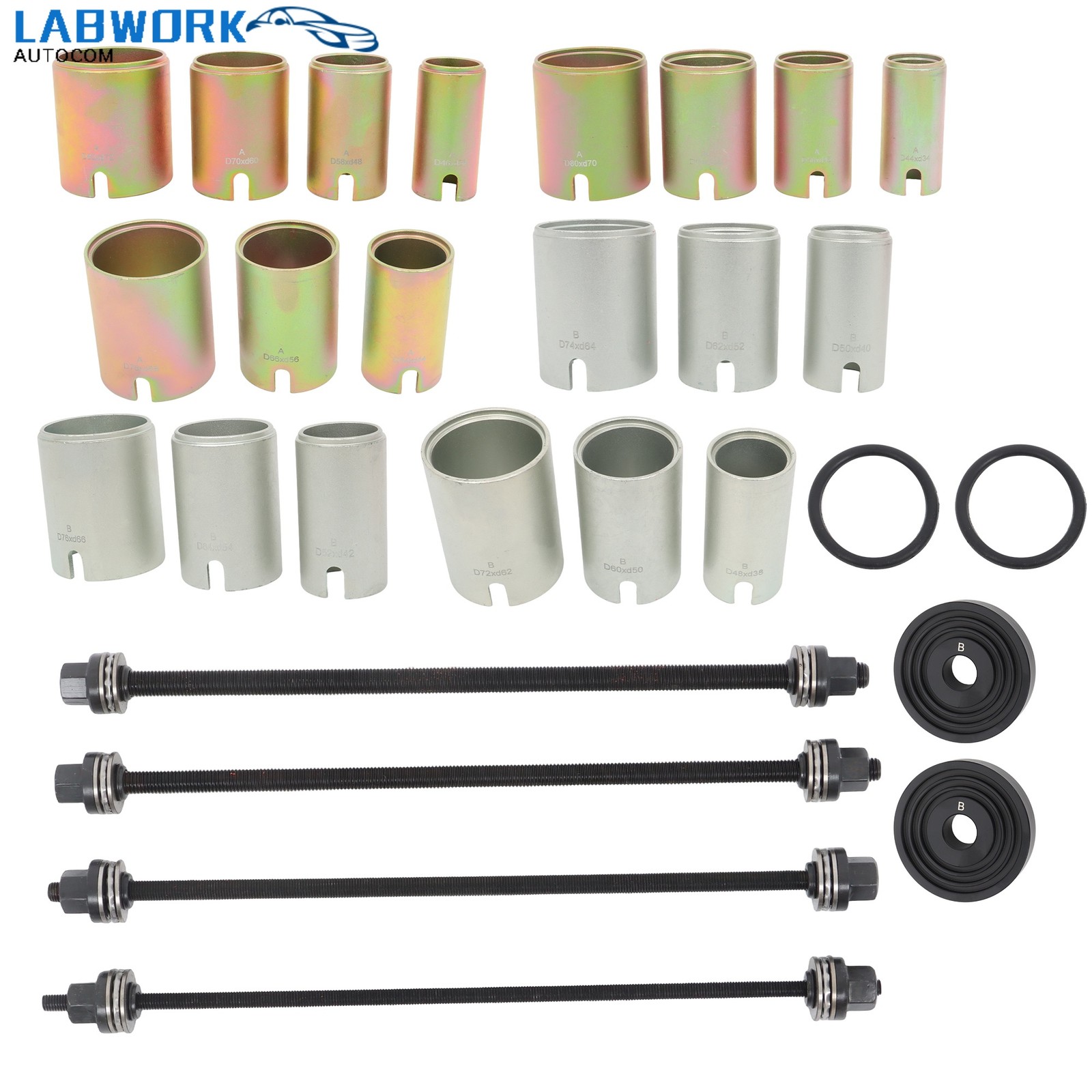 Universal 26pcs Press & Pull Sleeve Kit Bush Bearing Removal Insertion Tool