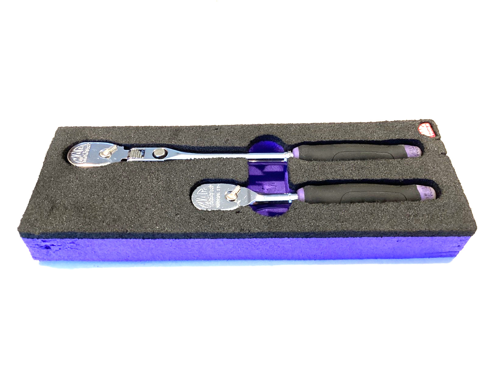 Mac Tool 2 Piece PURPLE 1/4″ Drive Limited Edition Ratchet Set MR990LFPA MR690PA