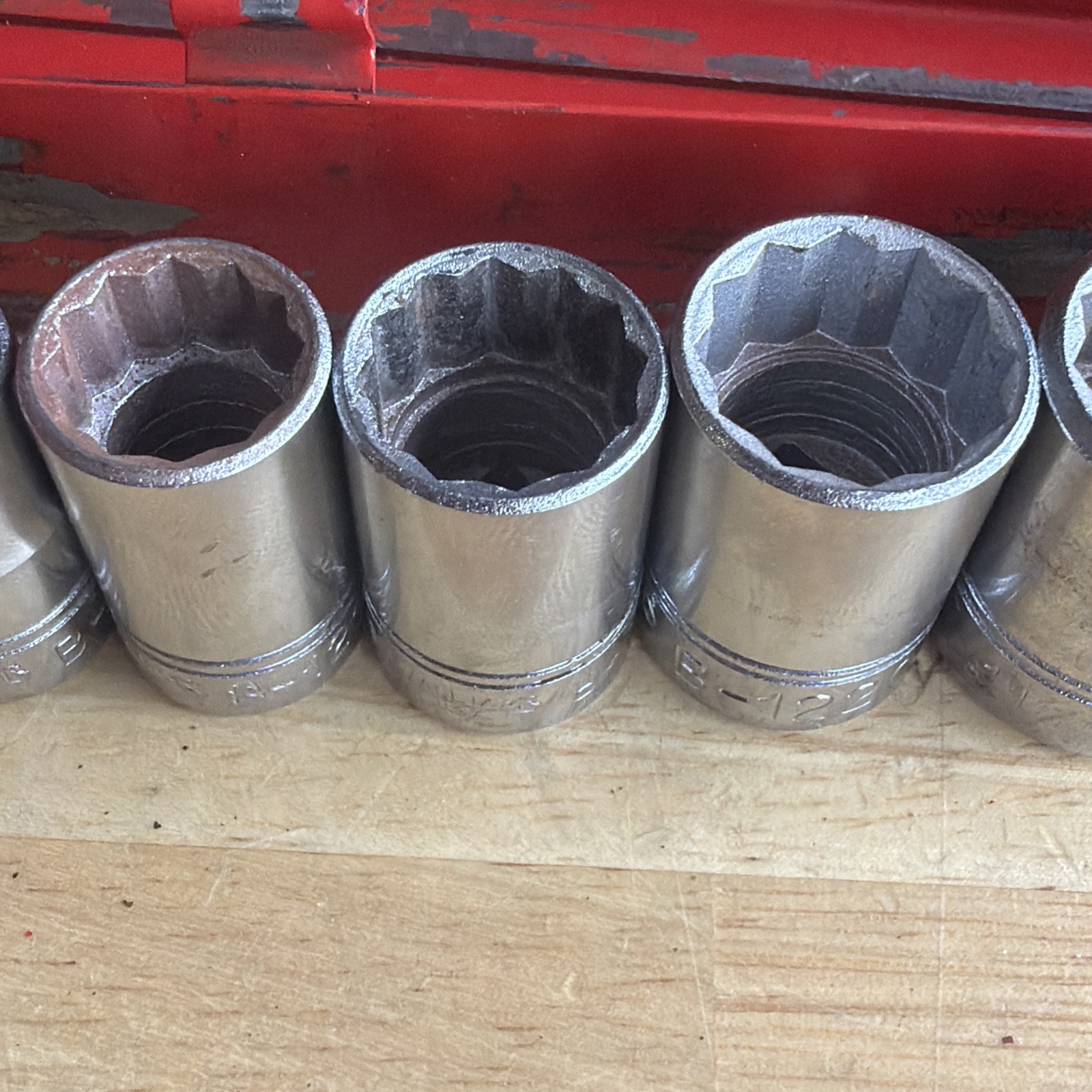 Williams Tools SAE Shallow Socket Set 3/8″ Drive W/ Extras 17pc WSB-1 Vtg USA