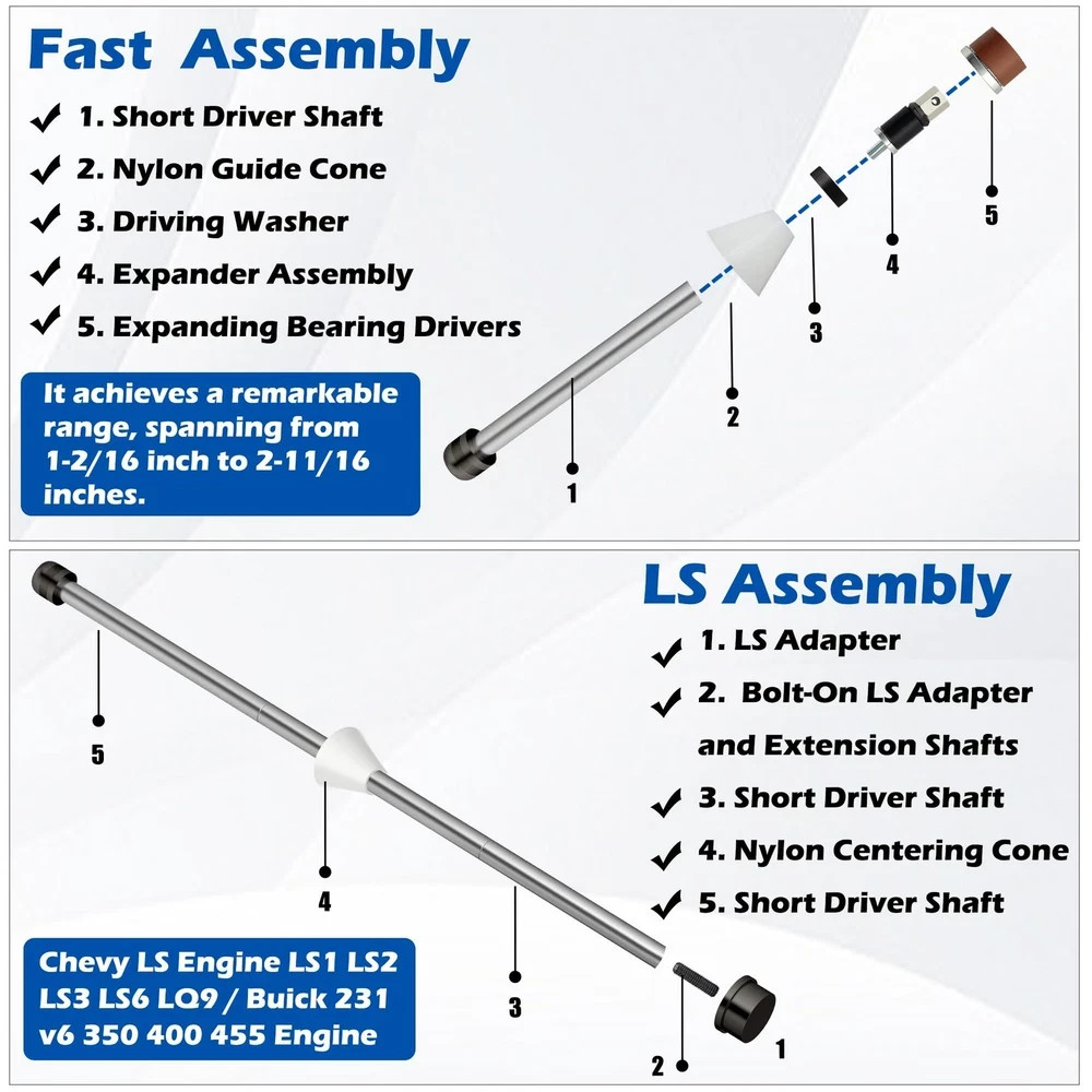 Cam Bearing Install Tool & Engine Remove Kit Chevy LS Complete Installation