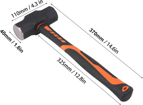 2 Packs 4lb Sledgehammer with 13 Inch long Fiberglass Handle, 2