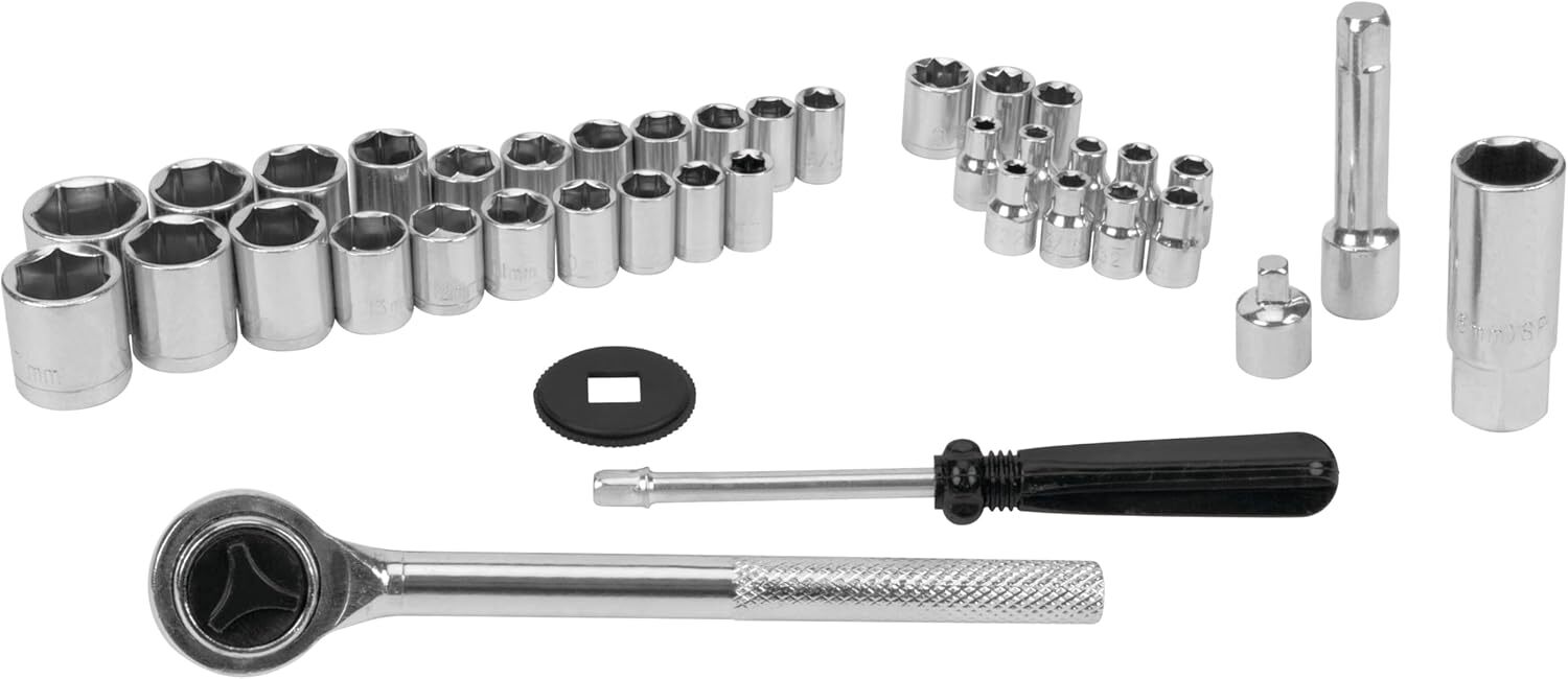 Performance Tool W1173 SAE/Metric 40-Piece SAE and 40-pc Socket Set, Chrome