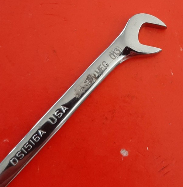 Snap-on USA DS1516A Offset Angle Open End 15/64 x 1/4″ Ignition Wrench Engraved