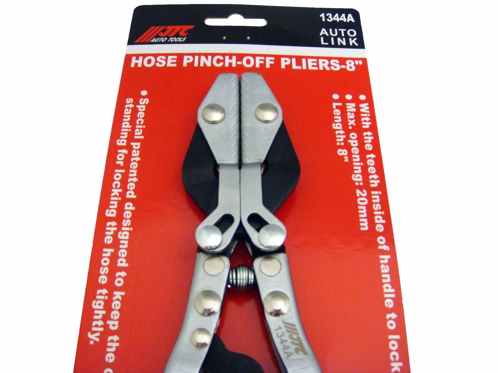 JTC 20 mm Max Opening with 8″ Long Hose Pinch-Off Pliers, JTC Tools # 1344A
