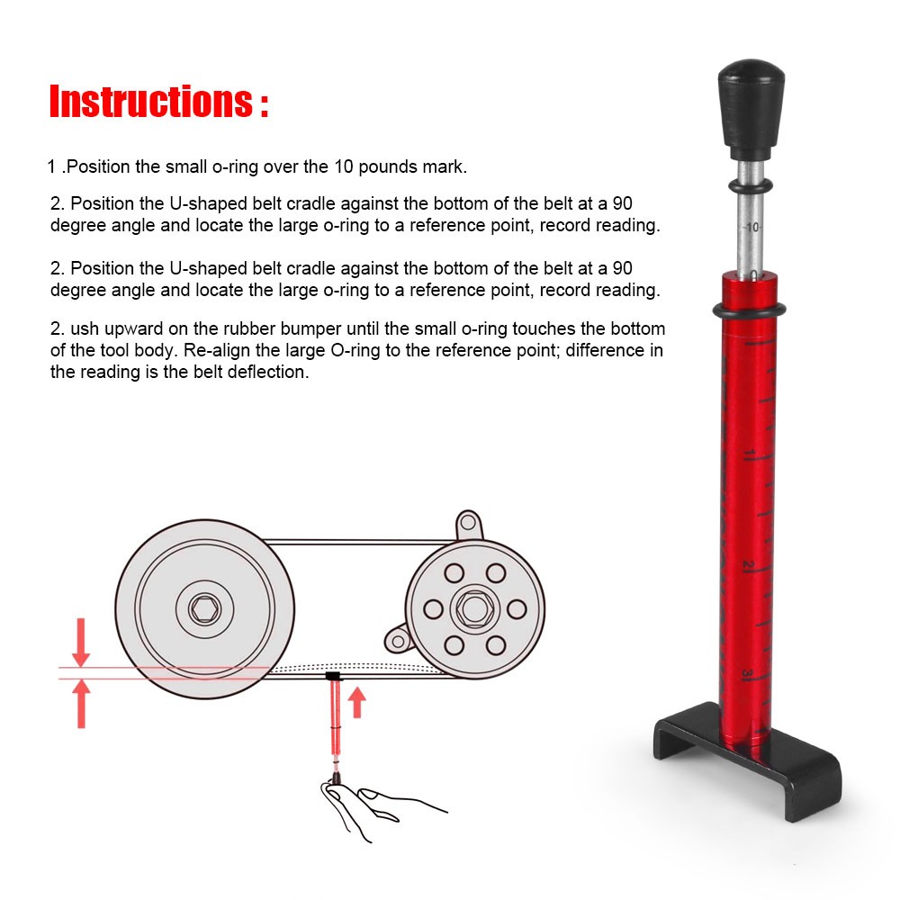 Belt Tension Gauge 10Lb Specification Universal Gauge for After Belt Replacement