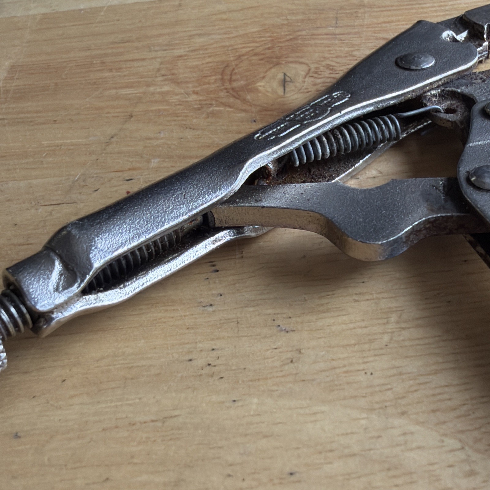 Petersen 5″ Long Nose Locking Pliers Vise Grips 4LN Vtg Dewitt, Neb. USA
