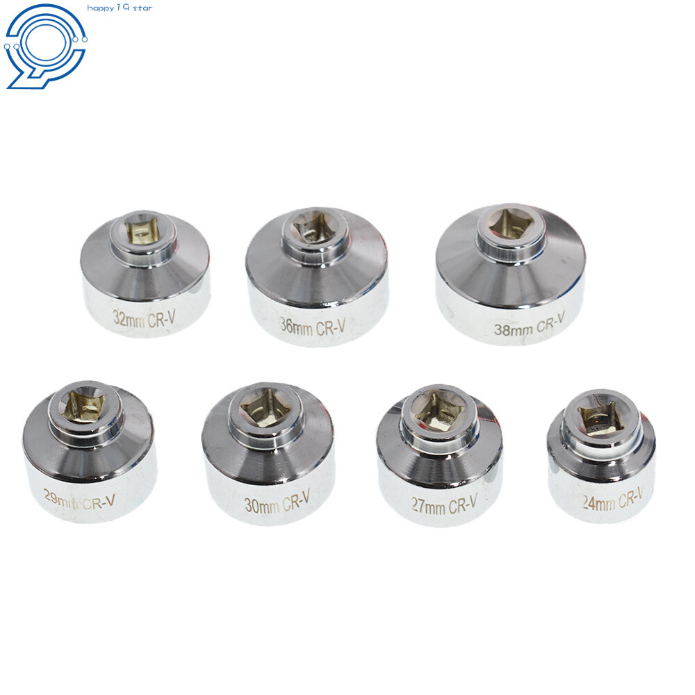 Oil Filter Wrench 7-Piece Socket Set Tool Kit Metric 24 27 29 30 32 36 38mm