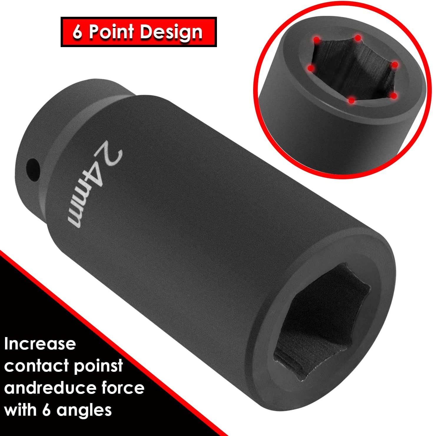 For GM LS Engines 24mm Harmonic Balancer Socket 77070 3 Times Momentum Power