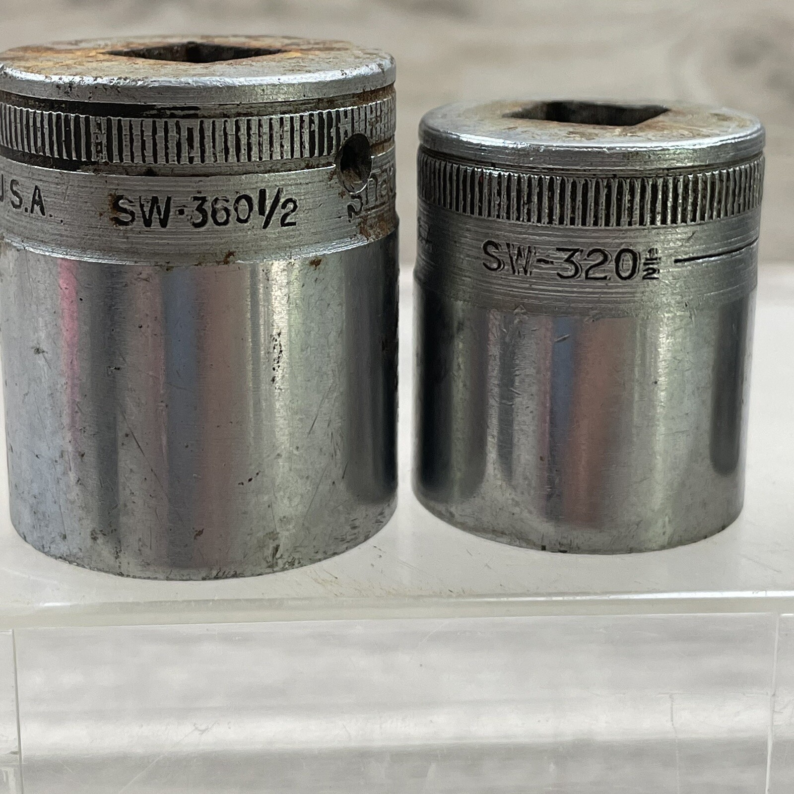 Snap On USA Socket Set 1/2” Drive 12 Point 1 3/16 + 1 1/8 + 1 + 19/32 + 11/16 +