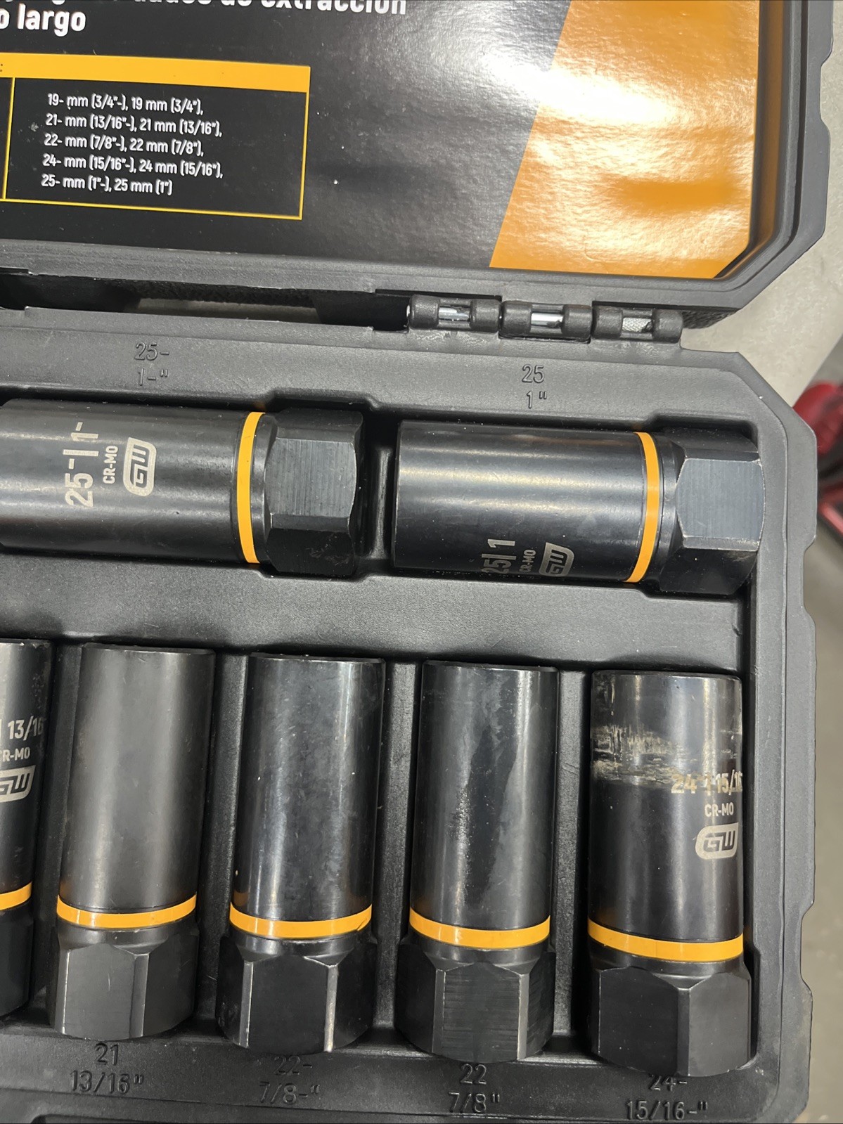 Bolt Biter 1/2″ Drive Metric 6-Point Deep Impact Socket Set 10 Pieces