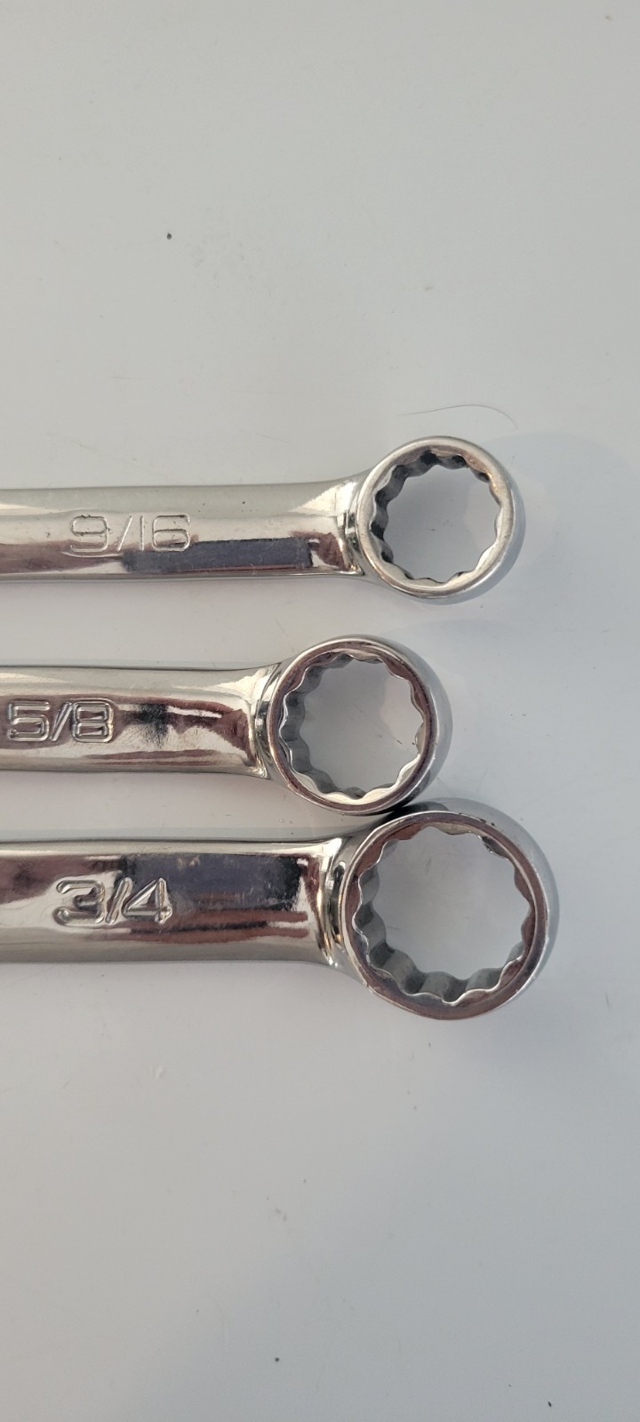 Set Of 3 Snap-On 12 Point SAE Size 9/16, 5/8, 3/4 Wrench OEX18B,OEX20B,OEX24B