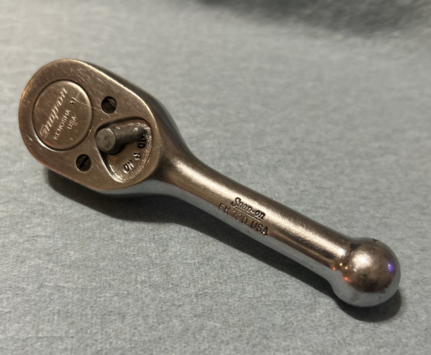 VTG Snap On 3/8 Dr FK720 Stubby Ratchet USA