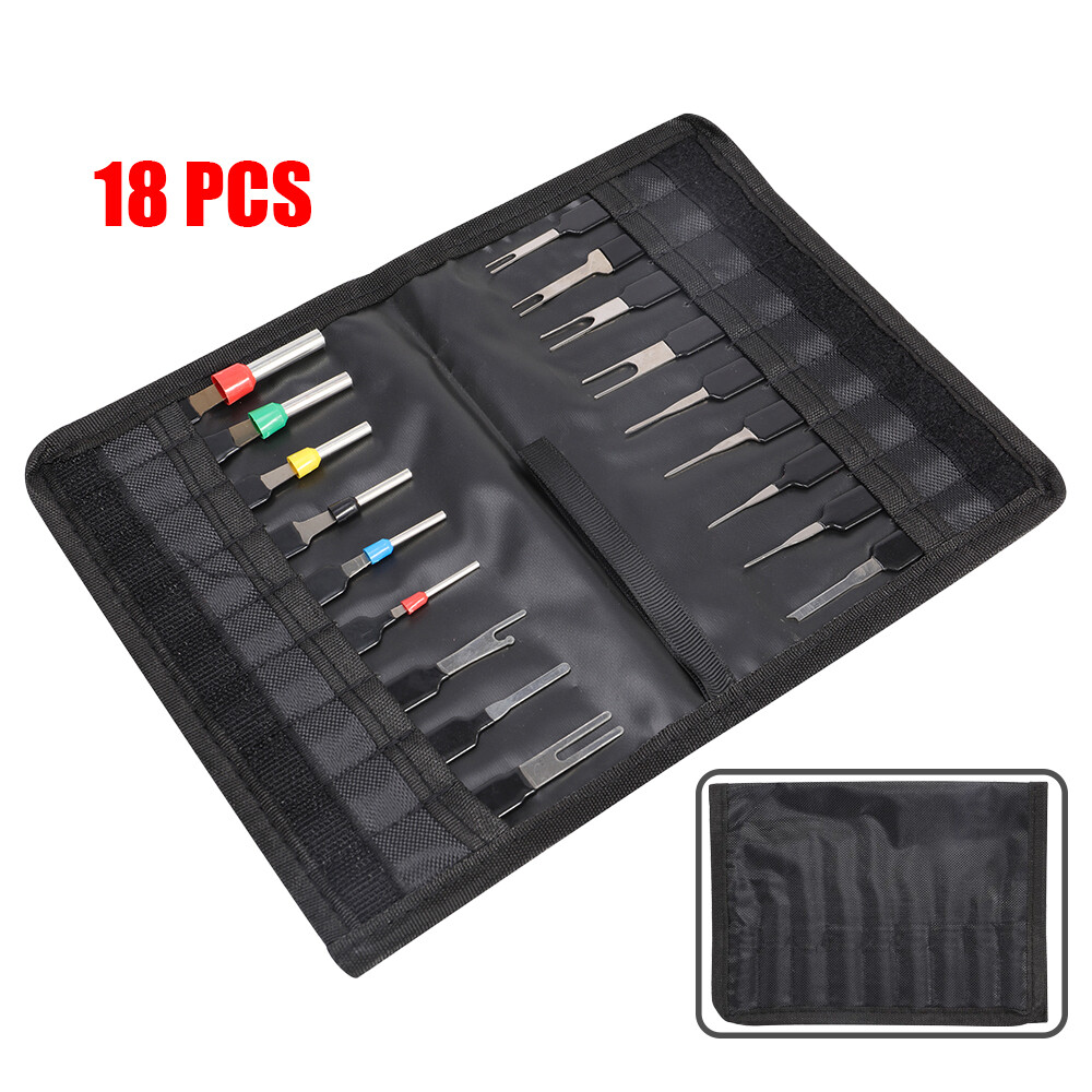 18 Pcs Heavy Duty Terminal Removal Kit For Car Wire Connector Pin Tool