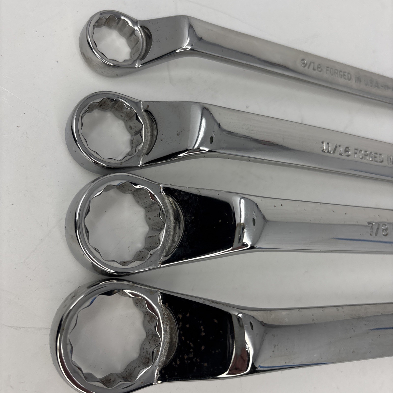 Craftsman 4pc Full Polish Deep Offset 12pt SAE Wrench Set1/2-15/16″ 44317-20 USA