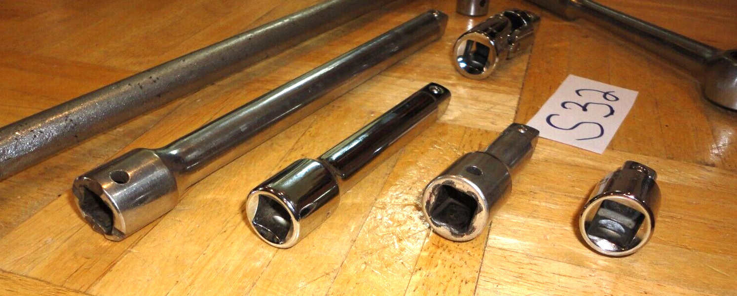 MAC TOOLS 8 PIECE 1/2 DRIVE 5 EXTENSIONS RATCHET BREAKER BAR & UNIVERSAL