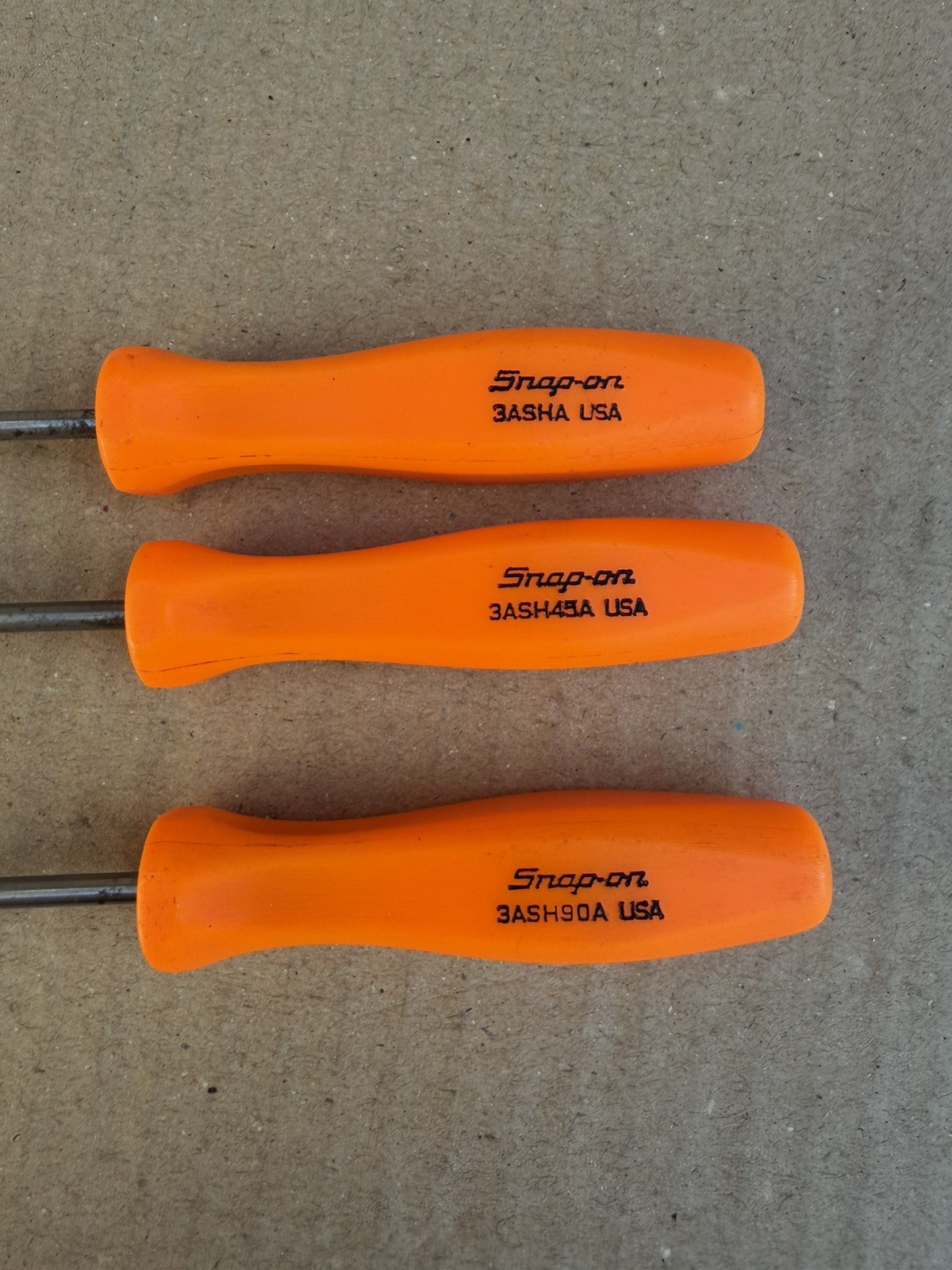 Snap On Hard Handled Orange Pick Set Rare In Wallet ASA204A