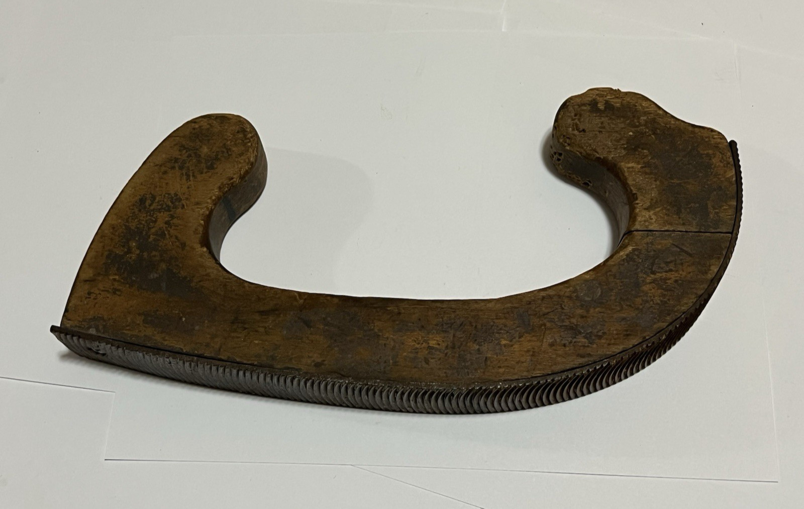 Vintage General Tool Co Curved Wood Handle File Holder with Rasp Auto Body USA