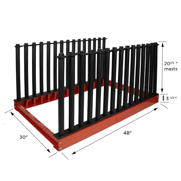 Windshield Rack 14-Slot Heavy Duty WR-14 Holds 14 Windshields Solid Rubber Locks