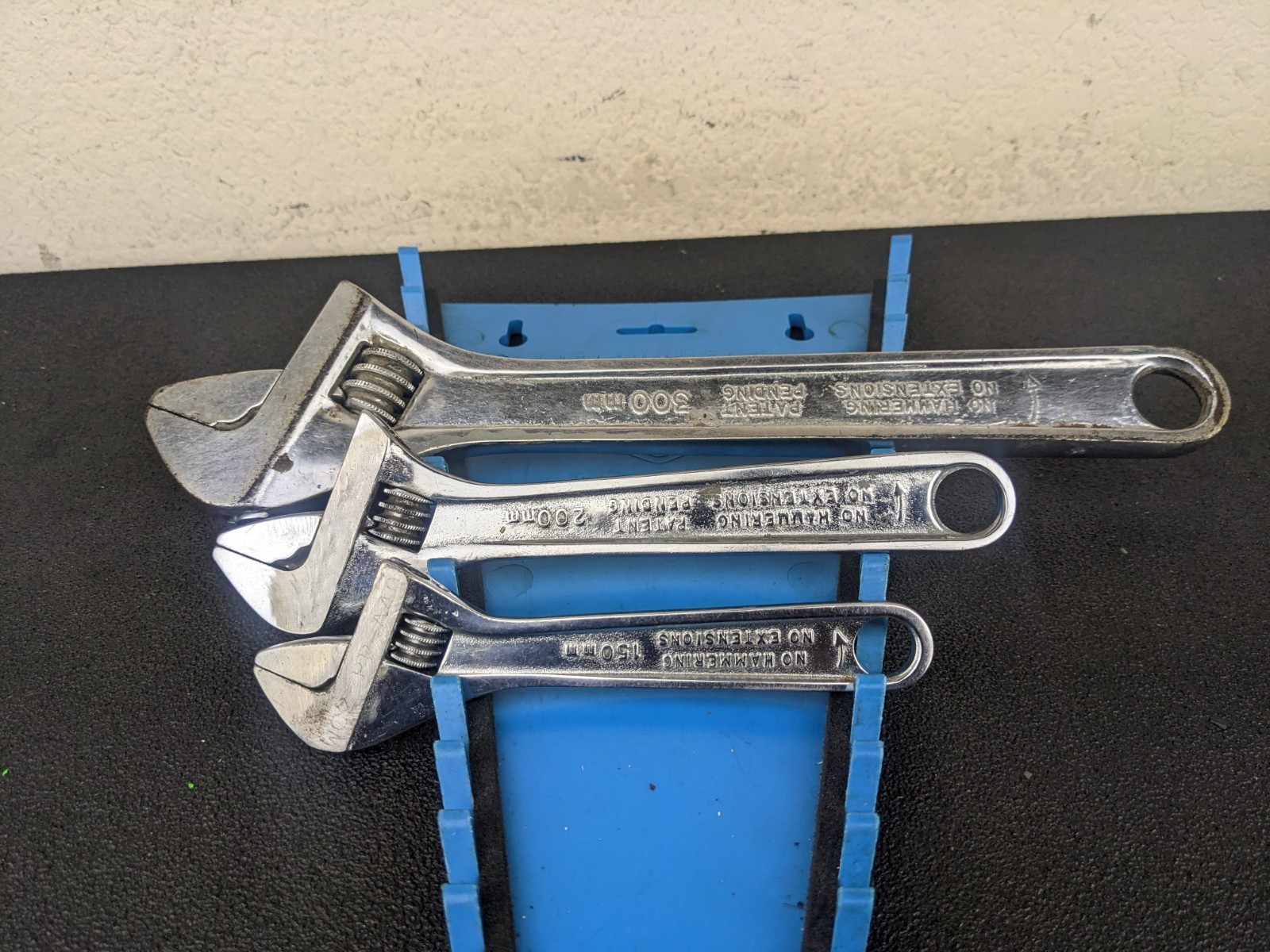#bg039 Snap-on 3pc Vintage Adjustable Wrench Set AD6 AD8 AD12 USA