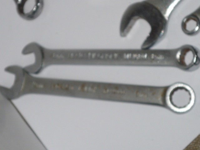 Lot of 23 wrenches, open and box end , Craftsman, SK, Master Mechanic & more.