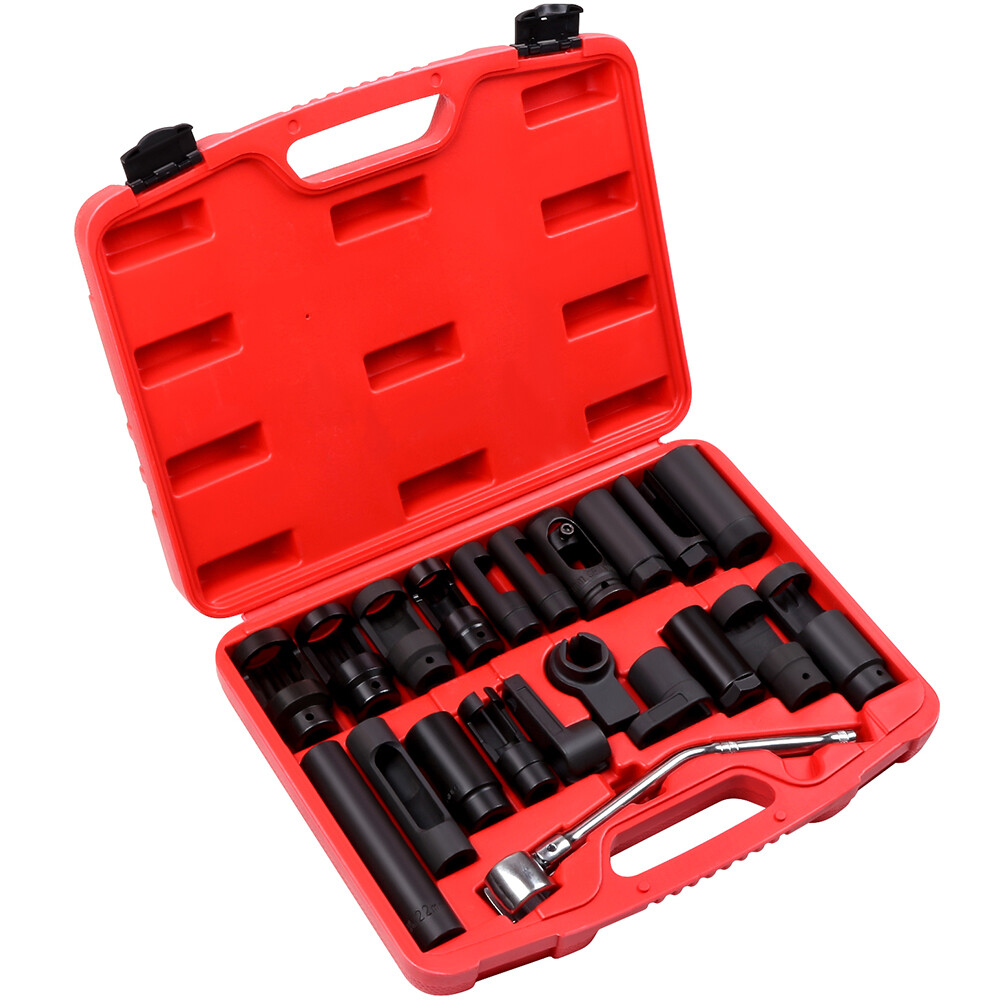 21Pc Oxygen Sensor CRV Sockets Automotive Vacuum Switch Sending Off Set Wrench