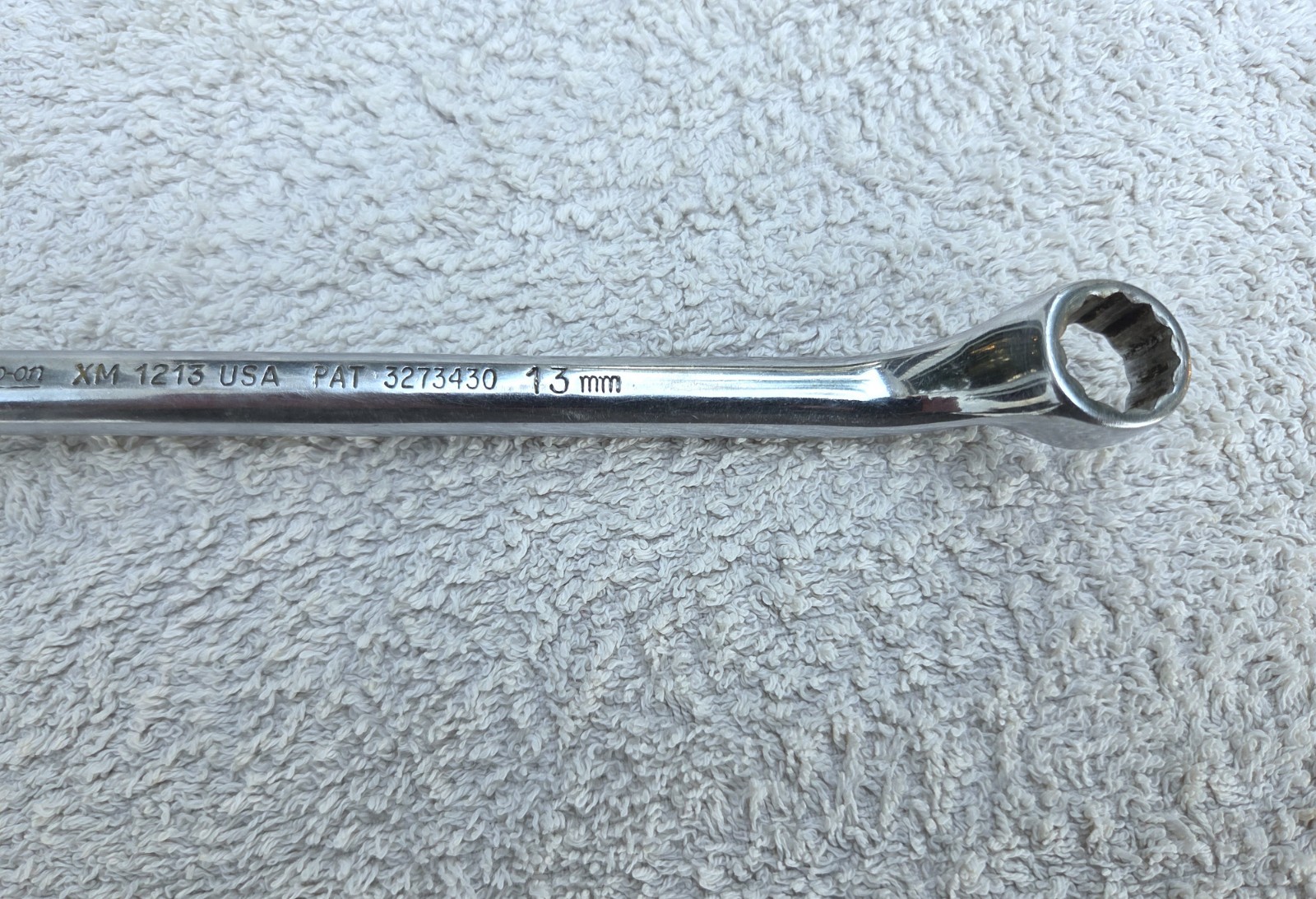 Snap-On Tools USA XM1213 Metric 12mm x 13mm Round Shank Offset Box Wrench 12Pt