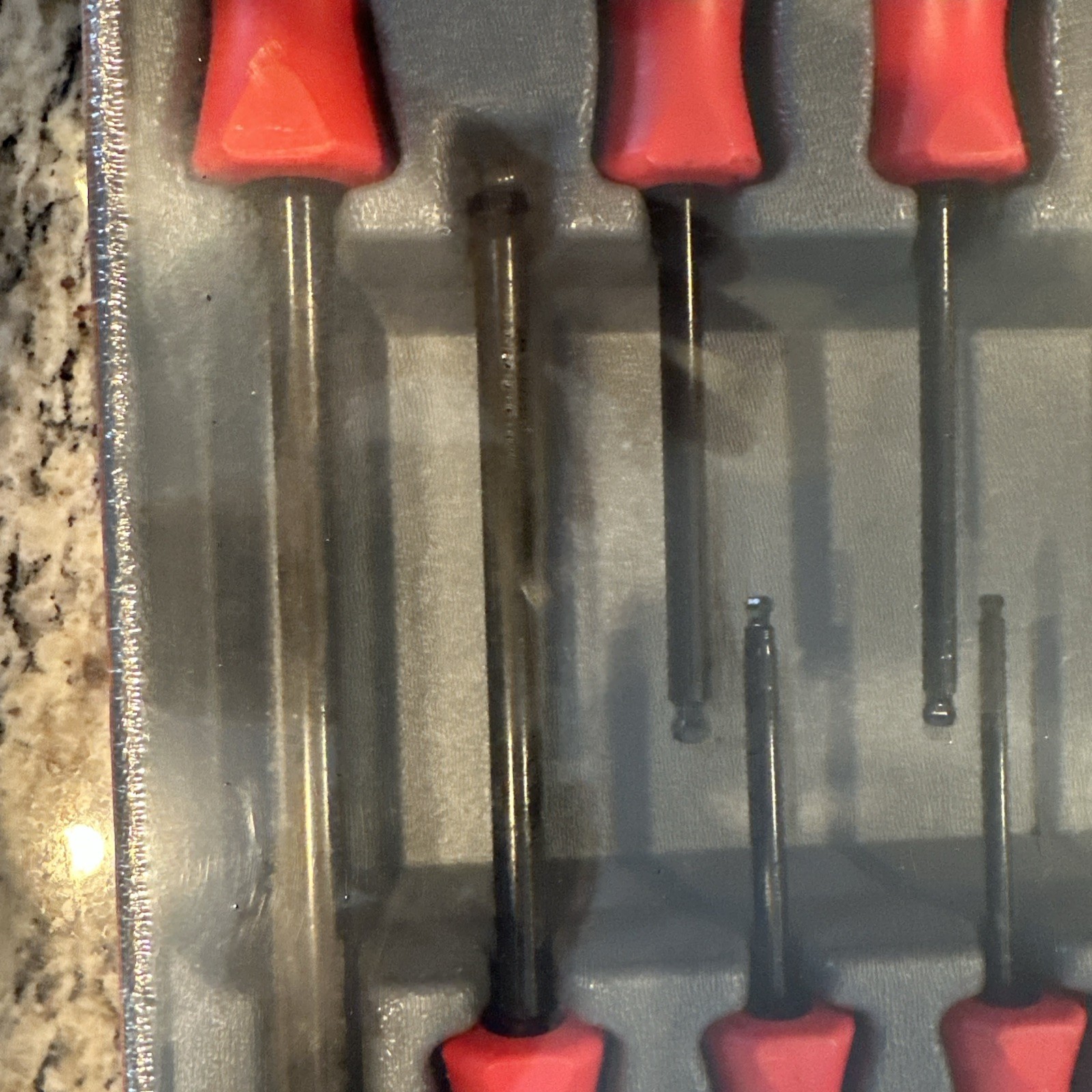Snap-on Tools USA NEW 10pc RED Soft Grip SAE Ball Hex Screwdriver Set SGAB1000BR